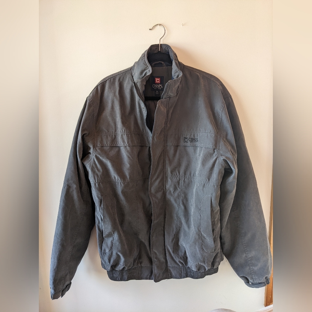 CHAPS Classic Gray Bomber Jacket | Size XL